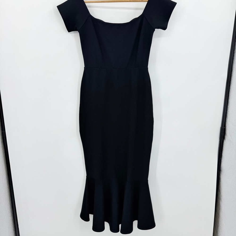 Lulus How Much I Care Off the Shoulder Dress Mermaid Ruffle Hi-Low Size XS - Picture 10 of 14